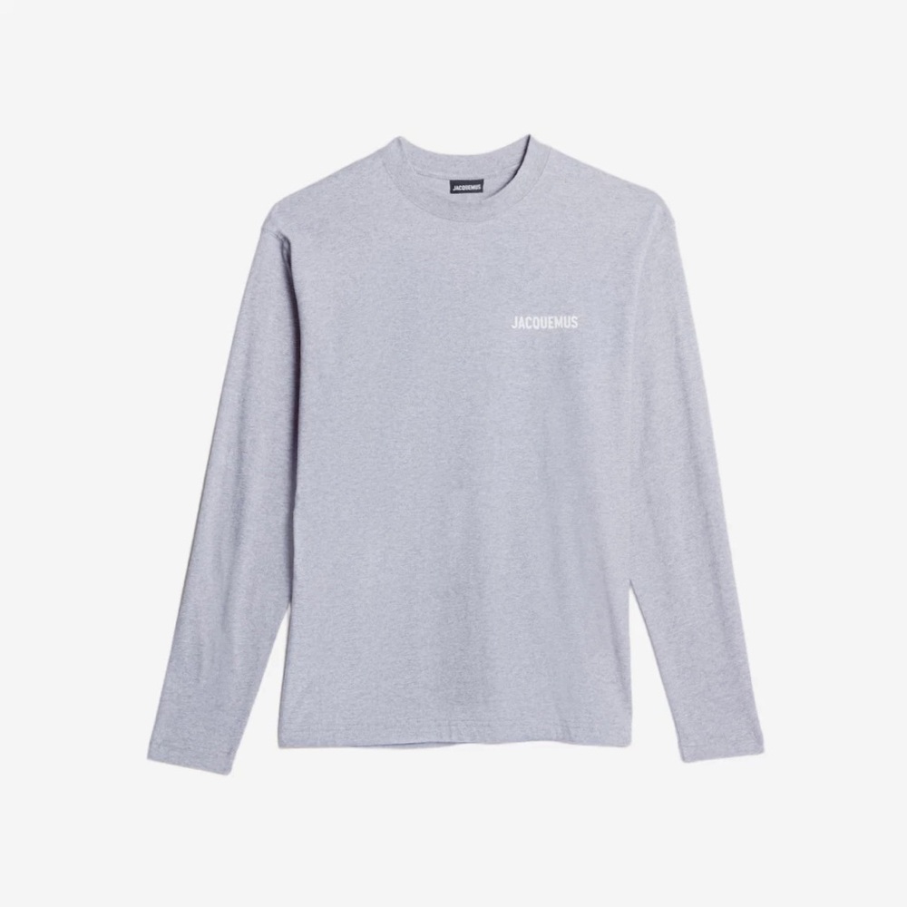 Jacquemus Light Gray Long Sleeve Tee